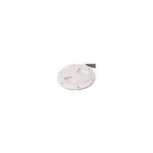 Seadog 3361401, Smooth Finish Quarter-Turn Deck Plate,White,, A:4-1/2" , B:6-1/8", C:4-1/2", D:5-3/8 - 336140-1