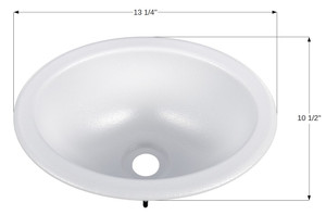 Icon - Sink  So1013  Oval  10x13  Polar Wh - 15919