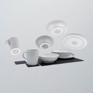 Silwey Magnetic - Tableware Set Dolomit Grey + Metal- - SYBR-KGS-11-W