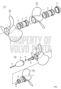 Volvo Penta - K6 Fwd Duoprop S3l Front Prop - 22414381