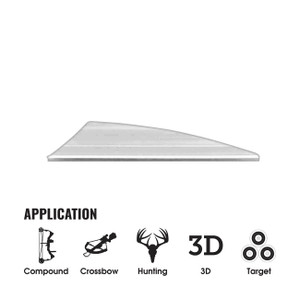 Tac Vanes Driver 2.25" Vane White (100 pack) - 80TAC-1000808-1214