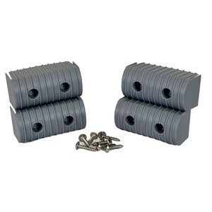 Caliber BunkWrap End Cap 2x4" Grey Accessory Kit w/Stainless Steel Hardware *4-Pack - 23051