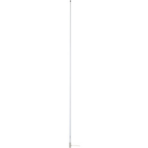 Scout 8' White VHF Antenna 6dB Stainless Steel Ferrule w/5M RG-58 Coax Includes PL-259 KS-42 - PF AN NVHF00007T