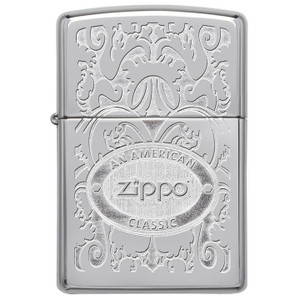 Zippo Windproof Lighter Zippo Crown Stamp High Polish Chrome Finish - 24751