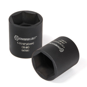 Powerbuilt Sae 1-11/16" Dodge Spindle Nut Impact Socket - 1/2" Drive - 647093