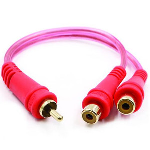 Audiopipe Installer Series 1m/2f Y-splitter Gold Plated Ofc Rca Cable - AMPGYM2F