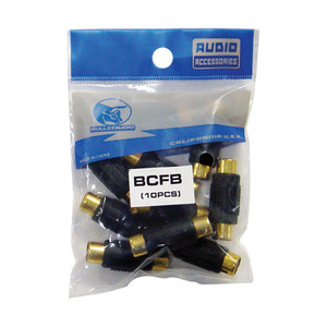 Bullz Audio Female To Female Rca Couplers Black (10-pieces) - BCFB