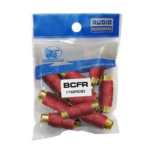 Rca Coupler;female;red; Bullz Audio; 10/bag - BCFR