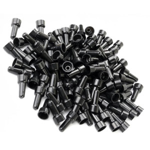 Installation Solution Long Barrel Nylon Crimp Caps 14/22ga. - Black (100 Pack) - CC2214B