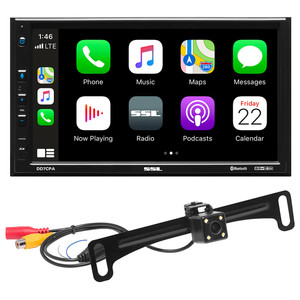 Sound Storm Double Din 7" Touchscreen Am/fm/bluetooth/carplay With Backup Camera - DD7CPA-C