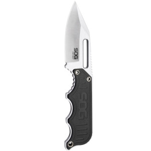 Sog Instinct Knife-non-folding 2.3" Blade-black And Silver Handle-satin Finish - NB1012-CP