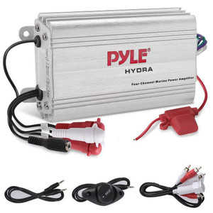 Pyle Marine 4 Channel Amplifier 800w Max - Silver Finish - PLMRMP3A