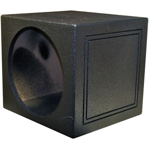Qpower Single 15" Sealed Woofer Enclosure Withh Bed Liner Spray - QBOMB15SSINGLE