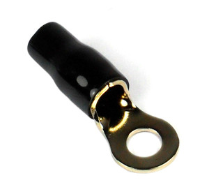 Ring Terminal 4ga. 10pcs. Gold;black Sleeve;xscorpion - RT4B
