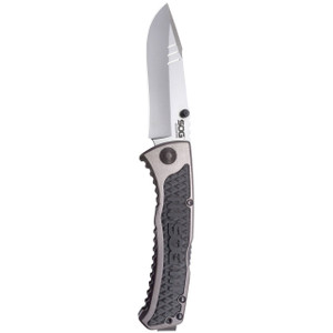 Sog Sideswipe Assisted Folding Knife 3.4" Clip Point Blade Aluminum Handles With Grn Inserts - SW1011-CP