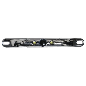 Boyo Short-bar License Plate Cmos Color Camera Chrome Finish With Built In Led Lights - VTL402CLS