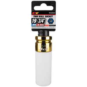 Performance Tool 1/2" Drive 3/4" (19 Mm) Thin Wall Socket - W32924