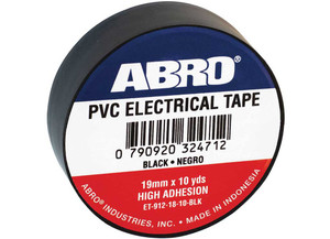 ABRO - Electrical Tape 0.12mm X 18mm X 10 Yds Black - ET-912-18-10-BLK
