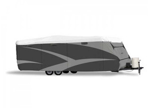 ADCO - Designer Series Olefin Hd Travel Trailer Cover Fits 26 Ft 1 In  28 Ft 6 In Gray - 36844