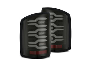 AlphaRex - 1418 Sierra 1500/2500/3500hd Luxx Led Tail Lights Alphablack W/activation Light & Seq Signal - 630030