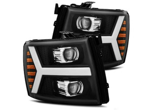 AlphaRex - 0714 Silverado 1500/0714 Silverado 2500/3500hd Proseries Projector Headlights Black - 880205