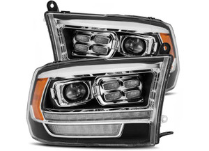 AlphaRex - 0918 Ram 2500 Led Projector Headlights Plank Style Black W/ Activation Light An - 880526