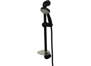 American Brass - 21 Rv Shower Slide Bar With Shower Hose & Head Durable Metal  Black Matte - MB-SLDBR-BM-MTL-2-E