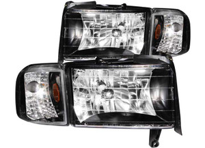 Anzo - 9401 Ram Headlights Crystal Black With Corner Driver/passenger - 111067