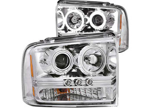 Anzo - 0507 Sd Headlights Chrome Projectors W/halos 1 Pc. Driver/passenger - 111118