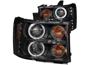 Anzo - 0714 Sierra 2500/3500 Projector Headlights W/halosblack/clear Drive/pass - 111125