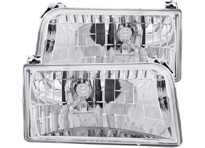Anzo - 9296 F150/f250/f350 Crystal Chrome Headlights Driver/passenger - 111247