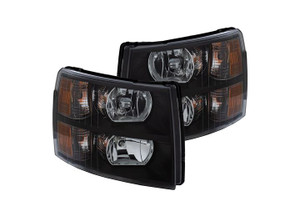 Anzo - 0713 Silverado Crystal Headlights Black - 111393
