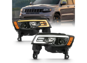 Anzo - 1718 Grand Cherokee Proj Hl W/plank Style Switchback Blk W/amber - 111418