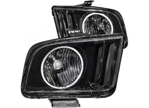 Anzo - 0509 Mustang Headlights Black With Halo Ccfl Driver/passenger - 121033