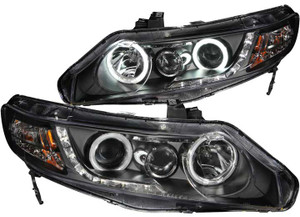 Anzo - 0611 Civic Projector Halo Black Clear(ccfl)headlights Driver/passenger - 121454