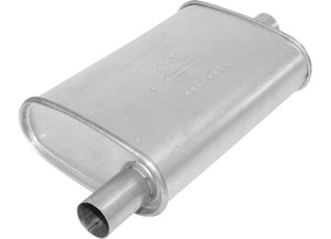 AP Exhaust - Muffler  Enforcer Ii Oval 1.5in Id/od O/c 17in Oal As - 3781