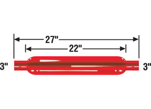 AP Exhaust - Glasspack  Cherry Bomb Straight 4in Case 3in Core 3in Necks 27in Oal - 87518CB