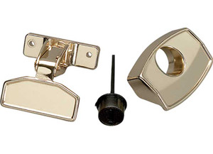 AP - Bath Door Latch Low Pro  Brass (1/ctn) - 013-063