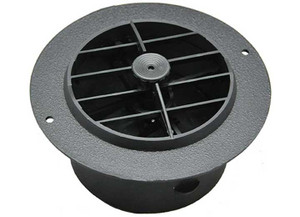AP - 4 Rotaire Register With Damper  Black (1/ctn) - 013-638
