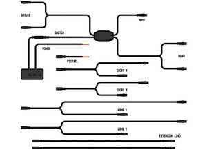 Arc Lighting - Strobelink Type A Wiring Harness W/ 1 Mini Bar & 8 Perimeter Lights - BB8KA08