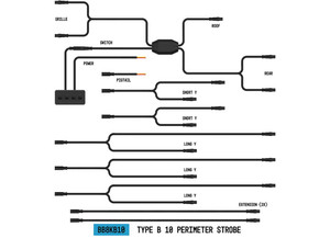 Arc Lighting - Strobelink Harness Type B (10 Lights )(1ea) - BB8KB10