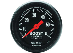 Auto Meter - 2in Boost 060 Psi Mech Zseries - 2617