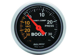 Auto Meter - 2in Boostvac/press 30 In. Hg/30 Psi Mech - 3303