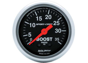 Auto Meter - 2in Boost 035 Psi Mech Sportcomp - 3304