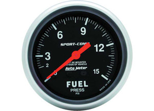 Auto Meter - 25/8in Fuel Press 015 Psi No Tubing Mech - 3411