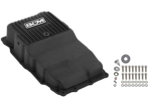 B & M Automotive - 18c Sierra/silverado 1500 Hitek Heavy Duty Deep Transmission Pan 10l80 Aluminum Black - 71401