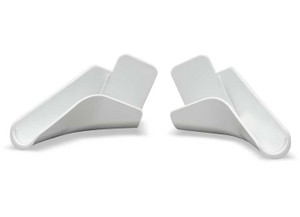 B&B Molders - Medium Rain Gutter Spouts 4/pk Polar White - 94170