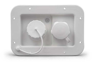 B&B Molders - City/gravity Dish Plastic Check Valve Polar White - 94222