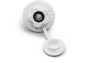 B&B Molders - Flusher Water Flange W/plastic Valve Polar White - 94233