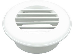B&B Molders - Heat Vent 4in Connection No Damper Polar White - 94264